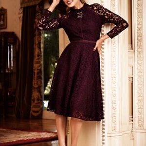 Burgundy lace dress